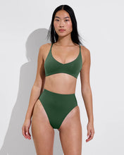 Load image into Gallery viewer, LEFT ON FRIDAY SWIM HI HI BOTTOM - TROPICS (GREEN)
