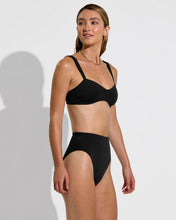 Load image into Gallery viewer, LEFT ON FRIDAY SWIM HI HI BOTTOM - JET (BLACK)
