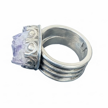 Load image into Gallery viewer, JW STERLING SILVER AMETHYST DRUZY RING - SIZE 7.5
