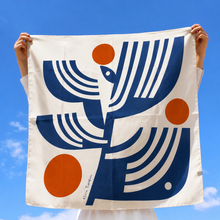 Load image into Gallery viewer, VOYAGER SILK WORKDAY BOTANICAL SILK SCARF
