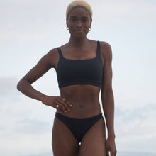 Load image into Gallery viewer, LEFT ON FRIDAY SWIM TOP SHELF - JET (BLACK)
